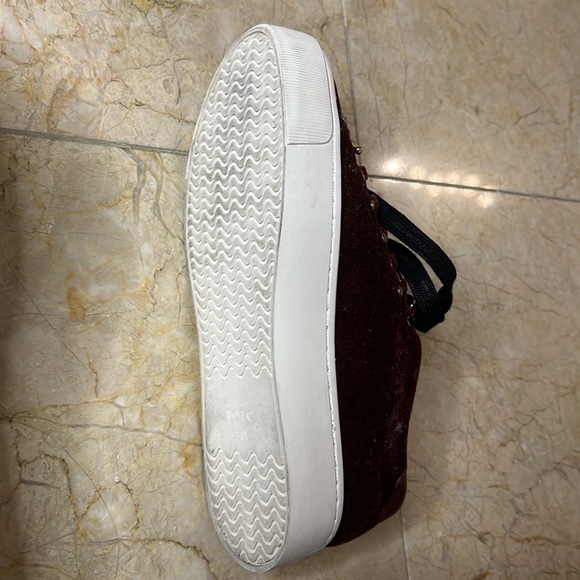 Joie Women's Size 8.5 US Rosewood Velvet Handan Platform Sneaker MSRP $228 - Picture 4 of 5